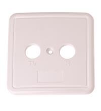 TOU Cover plate 2 hole White 80x80mm